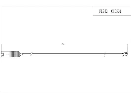 Warning Contact, brake pad wear (FES02)