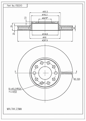 Brake Disc (FBD310)