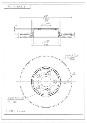 Brake Disc (FBD172)