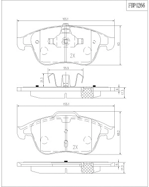 Brake Pad Set, disc brake (FBP4266)