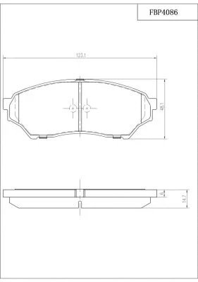 Brake Pad Set, disc brake (FBP4086)