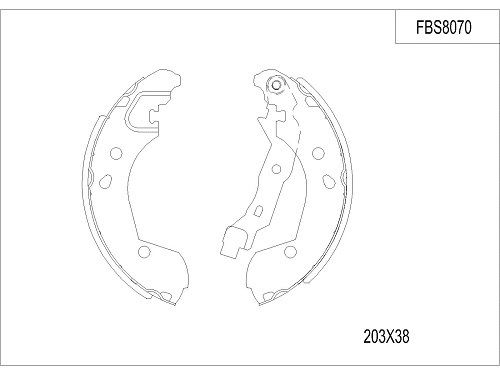 Brake Shoe Set (FBS8070)