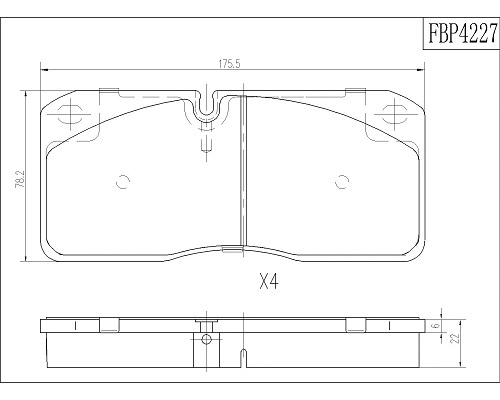 Brake Pad Set, disc brake (FBP4227)