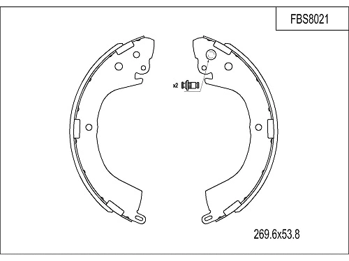 Brake Shoe Set (FBS8021)