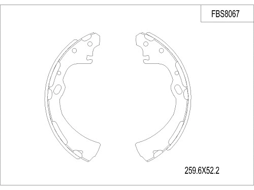 Brake Shoe Set (FBS8067)