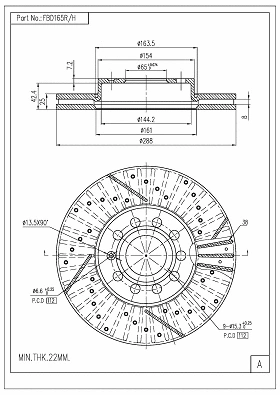 Brake Disc (FBD165R/H)