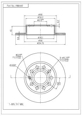 Brake Disc (FBD167)