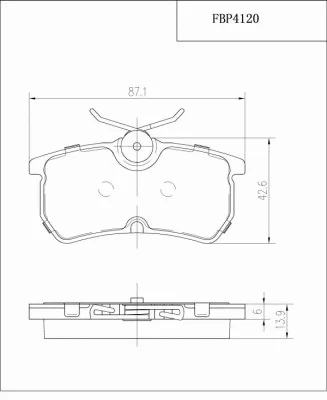 Brake Pad Set, disc brake (FBP4120)