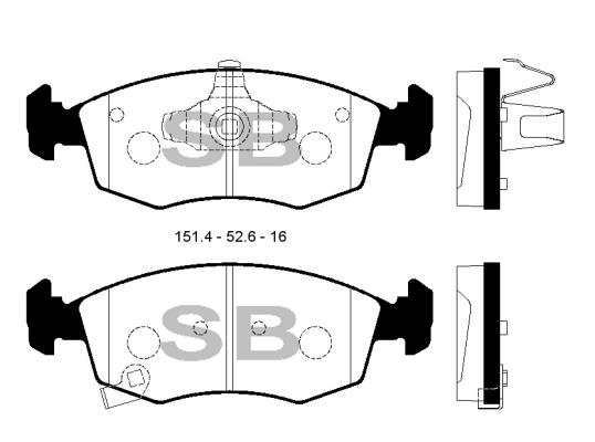Brake Pad Set, disc brake (FBP1697)