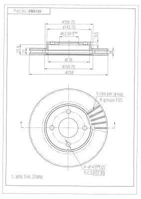 Brake Disc (FBD135)