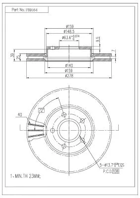 Brake Disc (FBD164)