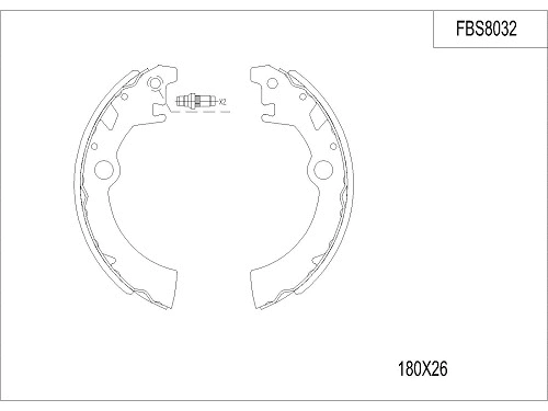 Brake Shoe Set (FBS8032)