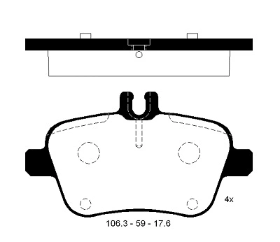 Brake Pad Set, disc brake (FBP4268)