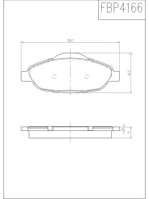 Brake Pad Set, disc brake (FBP4166)