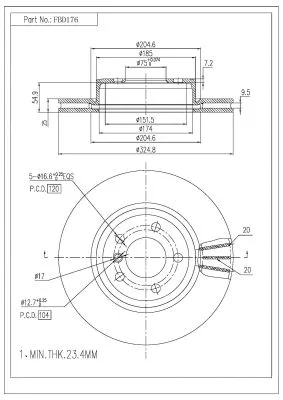 Brake Disc (FBD176)