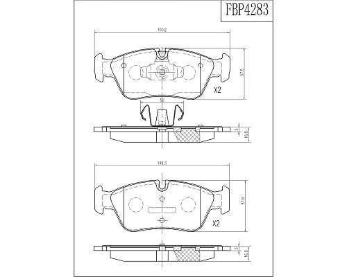 Brake Pad Set, disc brake (FBP4283)