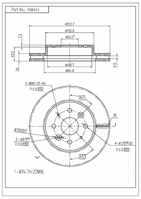 Brake Disc (FBD341)