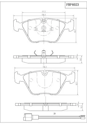 Brake Pad Set, disc brake (FBP4023)