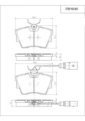 Brake Pad Set, disc brake (FBP4040)