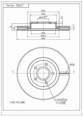 Brake Disc (FBD317)