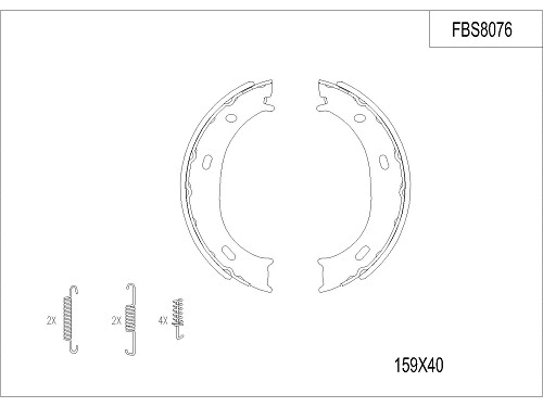 Brake Shoe Set (FBS8076)
