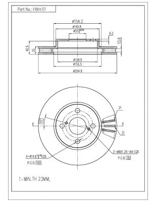 Brake Disc (FBD157)