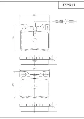 Brake Pad Set, disc brake (FBP4044)