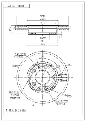 Brake Disc (FBD391)