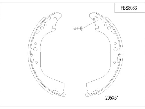 Brake Shoe Set (FBS8083)