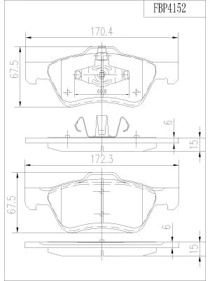 Brake Pad Set, disc brake (FBP4152)