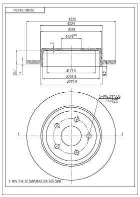 Brake Disc (FBD430)