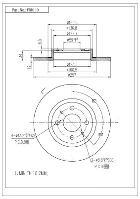 Brake Disc (FBD110)