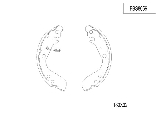 Brake Shoe Set (FBS8059)
