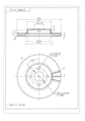 Brake Disc (FBD145)