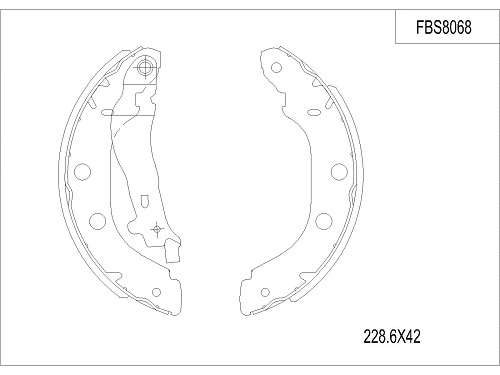 Brake Shoe Set (FBS8068)