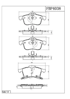 Brake Pad Set, disc brake (FBP4038)