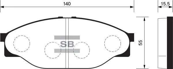 Brake Pad Set, disc brake (FBP1139)
