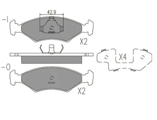 Brake Pad Set, disc brake (FBP4180)
