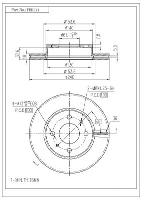 Brake Disc (FBD111)