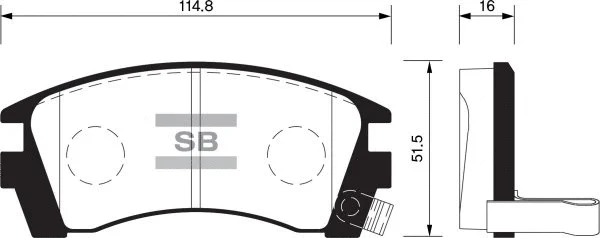 Brake Pad Set, disc brake (FBP1488)