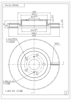 Brake Disc (FBD499)