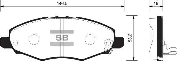 Brake Pad Set, disc brake (FBP1412)