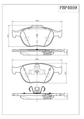 Brake Pad Set, disc brake (FBP4059)