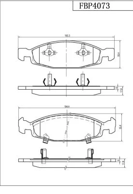 Brake Pad Set, disc brake (FBP4073)