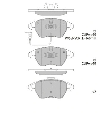 Brake Pad Set, disc brake (FBP2098)