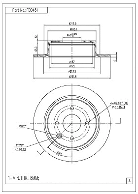 Brake Disc (FBD451)