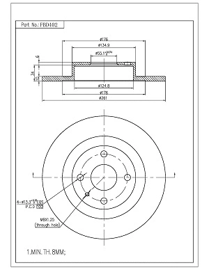Brake Disc (FBD402)