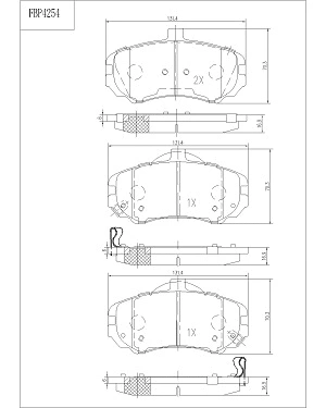 Brake Pad Set, disc brake (FBP4254)