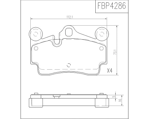 Brake Pad Set, disc brake (FBP4286)