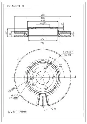 Brake Disc (FBD160)